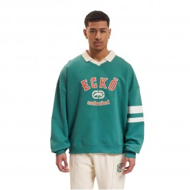 блуза,мъжки,пуловери,ecko,unltd,vintage,collar,sweatshirt,green,sand,(green)