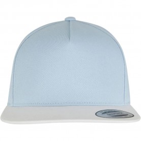 Шапка с козирка Flexfit Classic 5 Panel snapback cap - Light Blue / White шапка,с,козирка,всички,шапки,flexfit,classic,5,panel,snapback,cap,light,blue,white