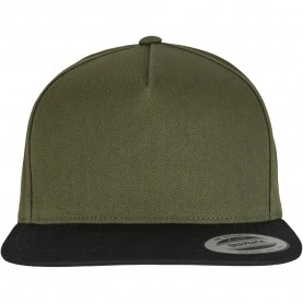 Шапка с козирка Flexfit Classic 5 Panel snapback cap - Olive / Black шапка,с,козирка,всички,шапки,flexfit,classic,5,panel,snapback,cap,olive,black