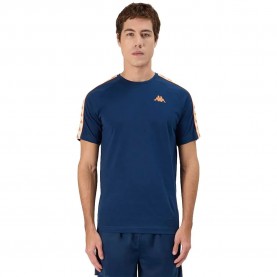 тениска,детски,тениски,kappa,coen,slim,222,banda,short,sleeve,t,shirt,blue,dark,orange,(blue)