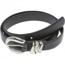 колан,колани,urban,classics,chunky,multiple,loop,synthetic,leather,belt,black,(black,silver)