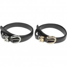 колан,колани,urban,classics,chunky,multiple,loop,synthetic,leather,belt,2,units,black,(black,gold,silver)