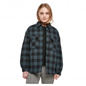 дамски,ризи,urban,classics,flannel,lace,up,shirt,blue,(jasper,black)