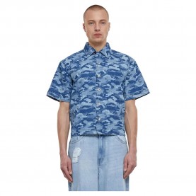 риза,с,къс,ръкав,мъжки,ризи,urban,classics,laser,camo,printed,boxy,short,sleeve,shirt,blue
