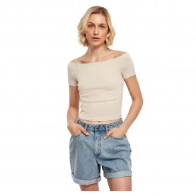 тениска,дамски,тениски,urban,classics,off,shoulder,rib,short,sleeve,t,shirt,soft,seagrass,(beige)