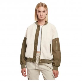 яке,дамски,якета,и,палта,urban,classics,oversized,sherpa,mixed,bomber,jacket,white