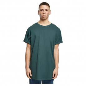 тениска,мъжки,тениски,urban,classics,long,shaped,turnup,short,sleeve,t,shirt,green,(bottle,green)