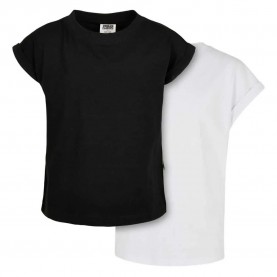 Тениска Urban classics Organic Extended Shoulder short sleeve T-shirt 2 units - White / Black (Black / White) тениска,мъжки,тениски,дамски,тениски,urban,classics,organic,extended,shoulder,short,sleeve,t,shirt,2,units,white,black,(black,white)