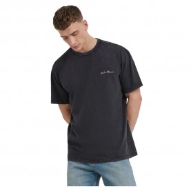 Тениска Urban classics Oversized Small Embroidery short sleeve T-shirt - Black (Black) тениска,мъжки,тениски,дамски,тениски,urban,classics,oversized,small,embroidery,short,sleeve,t,shirt,black,(black)