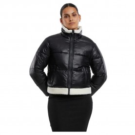 яке,дамски,якета,и,палта,urban,classics,recycled,shiny,sherpa,padded,jacket,black,white,sand,(black)