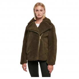 яке,дамски,якета,и,палта,urban,classics,sherpa,biker,jacket,brown,(olive)
