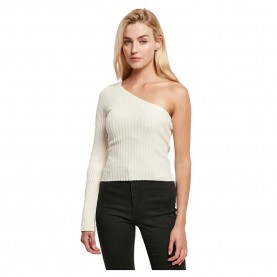 блуза,дамски,пуловери,дамски,плетени,дрехи,urban,classics,short,rib,knit,sweater,white,sand,(white)