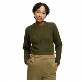 блуза,дамски,пуловери,дамски,плетени,дрехи,urban,classics,short,waffle,sweater,summer,olive,(green)