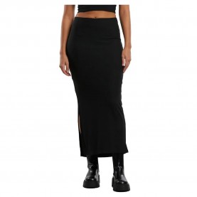 Пола Urban classics Slit High Waist Midi Skirt - Black (Black) пола,дамски,поли,и,рокли,urban,classics,slit,high,waist,midi,skirt,black,(black)