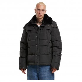 яке,мъжки,якета,urban,classics,with,detachable,fur,collar,padded,jacket,black
