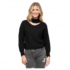 Блуза Cloud5live High neck sweater - Black (Black) блуза,мъжки,пуловери,дамски,пуловери,cloud5live,high,neck,sweater,black,(black)