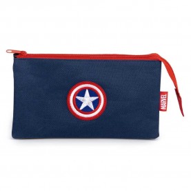 канцеларски,принадлежности,captain,america,triple,21x11x3.5,cm,pencil,case,multicolor,(blue)