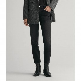 дънки,дамски,панталони,gant,cropped,slim,fit,jeans,refurbished,black