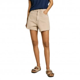 Къси панталони Pepe jeans A-Line Uhw Rachel denim shorts - Beige (Light Biscuit Beige) къси,панталони,дамски,панталони,pepe,jeans,a,line,uhw,rachel,denim,shorts,beige,(light,biscuit,beige)