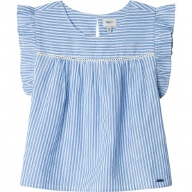 риза,с,къс,ръкав,детски,ризи,pepe,jeans,bella,short,sleeve,shirt,blue