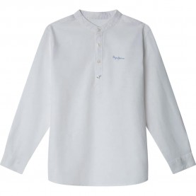риза,с,дълъг,ръкав,детски,ризи,pepe,jeans,chamber,long,sleeve,shirt,white