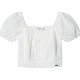 риза,с,къс,ръкав,детски,ризи,pepe,jeans,charlotte,short,sleeve,shirt,white