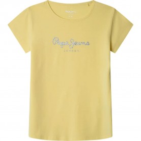 тениска,детски,тениски,pepe,jeans,hana,glitter,n,short,sleeve,t,shirt,sorbet,lemon,yellow,(yellow)