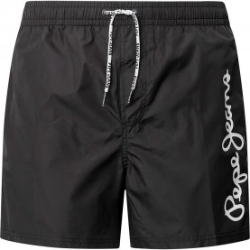 бански,гащета,мъжки,бански,костюми,pepe,jeans,logo,swimming,shorts,black,(black)