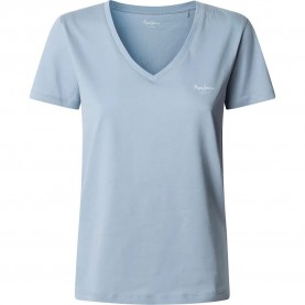 тениска,дамски,тениски,pepe,jeans,macy,short,sleeve,v,neck,t,shirt,dazed,blue,(blue)