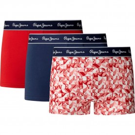 боксерки,мъжко,бельо,pepe,jeans,love,boxers,3,units,red,blue,(red)