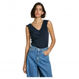 Тениска Pepe jeans Millie sleeveless T-shirt - Blue (Dulwich Blue) тениска,дамски,тениски,pepe,jeans,millie,sleeveless,t,shirt,blue,(dulwich,blue)