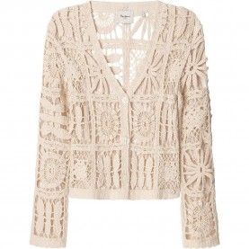 жилетка,дамски,пуловери,дамски,плетени,дрехи,pepe,jeans,olympia,cardigan,mousse,white,(beige)