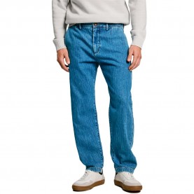 Панталони тип чино Pepe jeans Relaxed chino pants - Blue (Denim / 11Oz Stripe Denim) панталони,тип,чино,мъжки,панталони,pepe,jeans,relaxed,chino,pants,blue,(denim,11oz,stripe,denim)