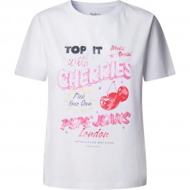 тениска,дамски,тениски,pepe,jeans,roxane,short,sleeve,t,shirt,white,(white)