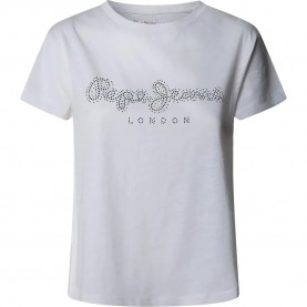 Тениска Pepe jeans Ryleigh short sleeve T-shirt - White (White) тениска,дамски,тениски,pepe,jeans,ryleigh,short,sleeve,t,shirt,white,(white)