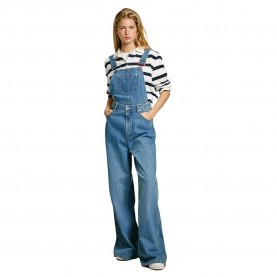 Pepe jeans Sabrina sleeveless overall - Blue (Denim / 10 Oz Blue Rigid Denim) дамски,гащеризони,pepe,jeans,sabrina,sleeveless,overall,blue,(denim,10,oz,blue,rigid,denim)