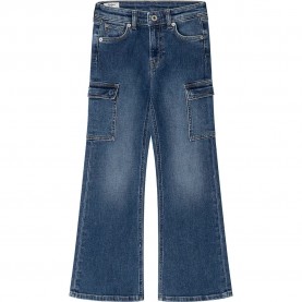 детски,панталони,pepe,jeans,slim,flare,cargo,jeans,blue