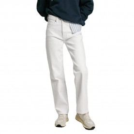 Pepe jeans Straight high waist jeans - White (Denim / White) дамски,панталони,pepe,jeans,straight,high,waist,jeans,white,(denim,white)