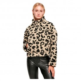 блуза,дамски,пуловери,дамски,плетени,дрехи,urban,classics,aop,sherpa,half,zip,sweater,beige