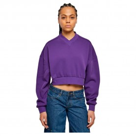 блуза,дамски,пуловери,дамски,плетени,дрехи,urban,classics,cropped,v,neck,sweater,real,violet,(purple)