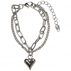 бижутерия,urban,classics,heart,icon,layering,bracelet,silver,(silver)