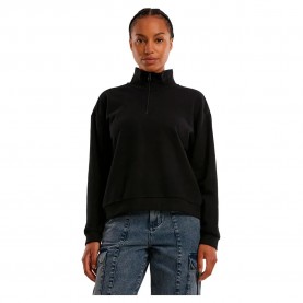 блуза,дамски,пуловери,дамски,плетени,дрехи,urban,classics,light,terry,half,zip,sweater,black,(black)