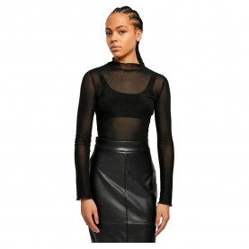 дамски,бодита,urban,classics,mesh,turtleneck,long,sleeve,body,black