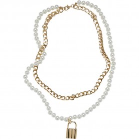 бижутерия,urban,classics,padlock,pearl,necklace,golden,(gold)