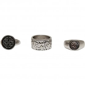 бижутерия,urban,classics,skull,ring,3,units,silver,(silver)