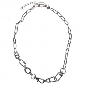 бижутерия,urban,classics,various,fastener,necklace,silver,(silver)
