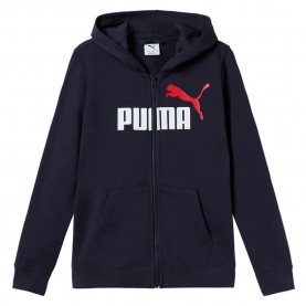 блуза,детски,блузи,puma,ess,big,logo,full,zip,sweatshirt,blue