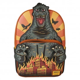 раница,раници,loungefly,godzilla,toho,backpack,orange