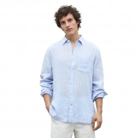риза,с,къс,ръкав,мъжки,ризи,ecoalf,adan,short,sleeve,shirt,blue