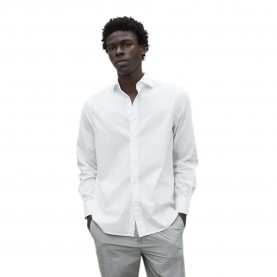 риза,с,дълъг,ръкав,мъжки,ризи,ecoalf,alfredo,long,sleeve,shirt,white